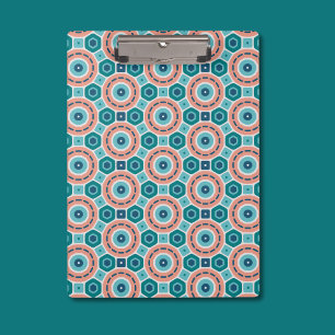 Mediterranean Summer Vibes Geometric Pattern Clipboard