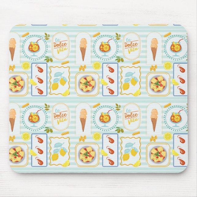 Mediterranean Summer Vibes Mouse Pad (Front)