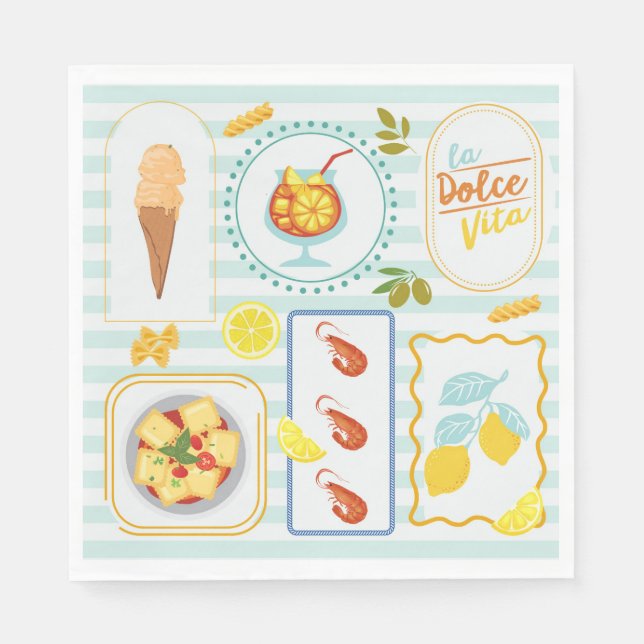 Mediterranean Summer Vibes Napkin (Front)