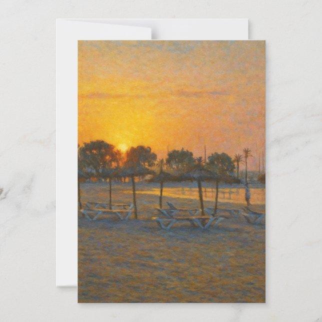 Mediterranean Sunrise Thin Magnetic Card (Front)