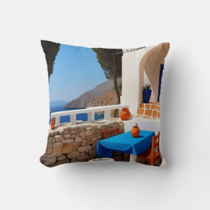 Mediterranean Terrace View Cushion