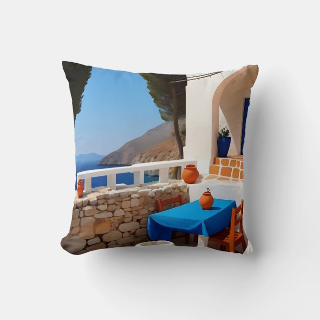 Mediterranean Terrace View Cushion (Front)