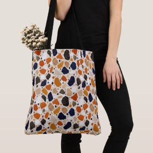 Mediterranean Terrazzo Abstract Design Tote Bag