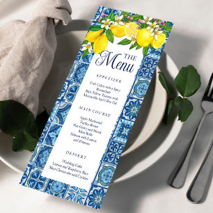 Mediterranean Tile and Lemons Menu