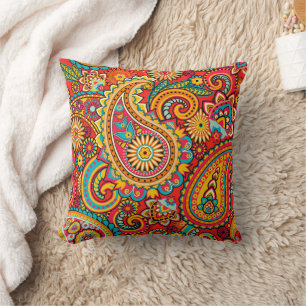 Mediterranean  tile bohemian aesthetic  cushion