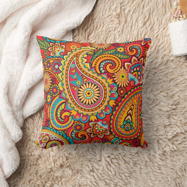 Mediterranean  tile bohemian aesthetic  cushion (Blanket)