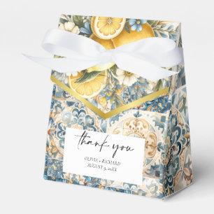 Mediterranean Tile flower Italian Positano Lemon Favour Box