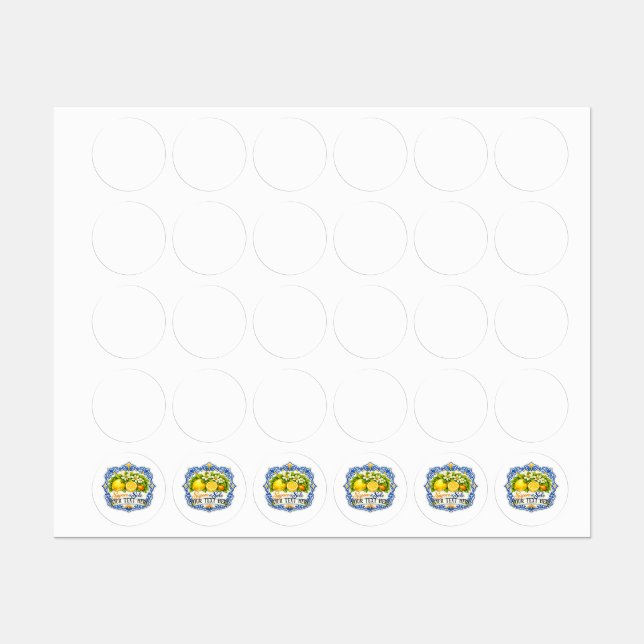 Mediterranean Tile Lemon – Watercolor Art with Nam (Sheet)