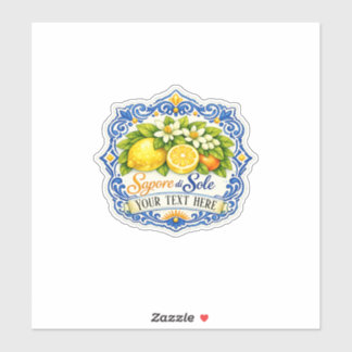 Mediterranean Tile Lemon – Watercolor Art with Nam