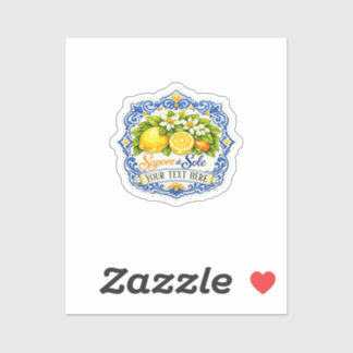 Mediterranean Tile Lemon – Watercolor Art with Nam