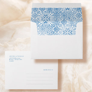 Mediterranean tile pattern envelope