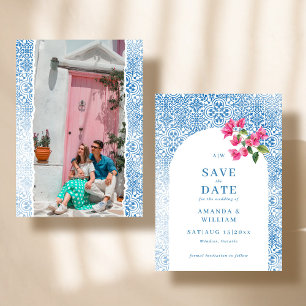 mediterranean tile pattern Photo Wedding Save The Date