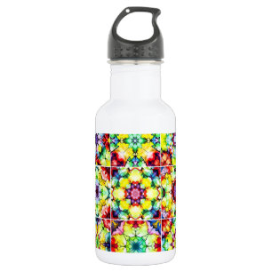 Mediterranean Tiles, Alcohol Ink Tiles, Majolica 532 Ml Water Bottle
