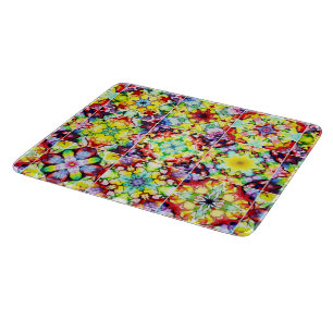 Mediterranean Tiles, Alcohol Ink Tiles, Majolica Cutting Board
