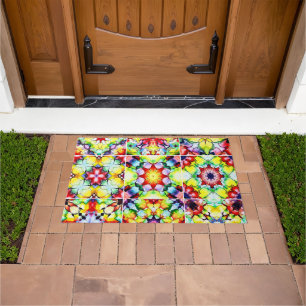 Mediterranean Tiles, Alcohol Ink Tiles, Majolica Doormat