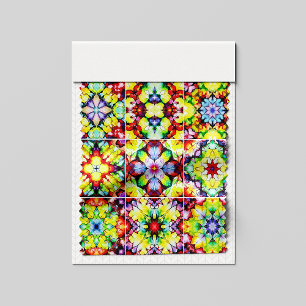 Mediterranean Tiles, Alcohol Ink Tiles, Majolica Fabric