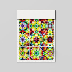 Mediterranean Tiles, Alcohol Ink Tiles, Majolica Fabric