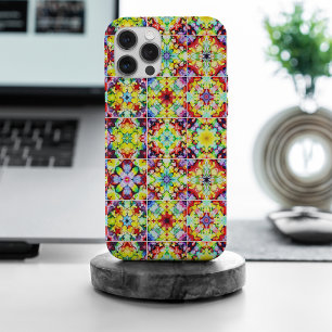 Mediterranean Tiles, Alcohol Ink Tiles, Majolica iPhone 15 Pro Max Case