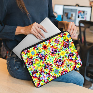 Mediterranean Tiles, Alcohol Ink Tiles, Majolica Laptop Sleeve