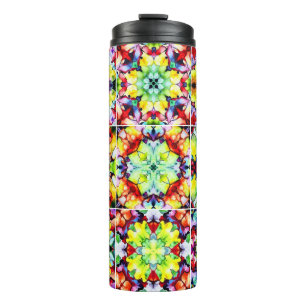 Mediterranean Tiles, Alcohol Ink Tiles, Majolica Thermal Tumbler
