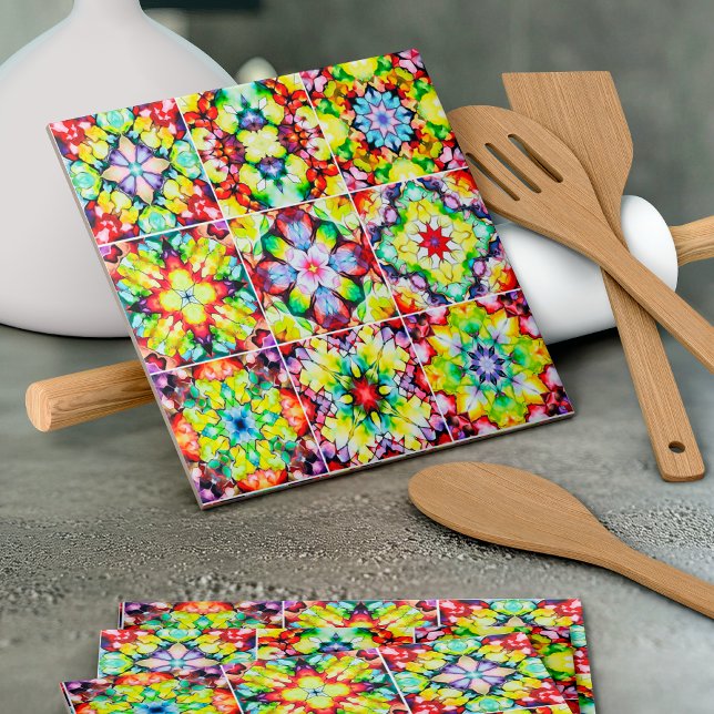 Mediterranean Tiles, Alcohol Ink Tiles, Majolica Tile (Creator Uploaded)