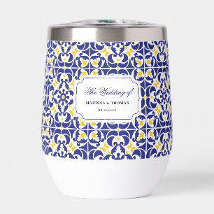 Mediterranean Tiles Blue & Yellow Wedding Gift