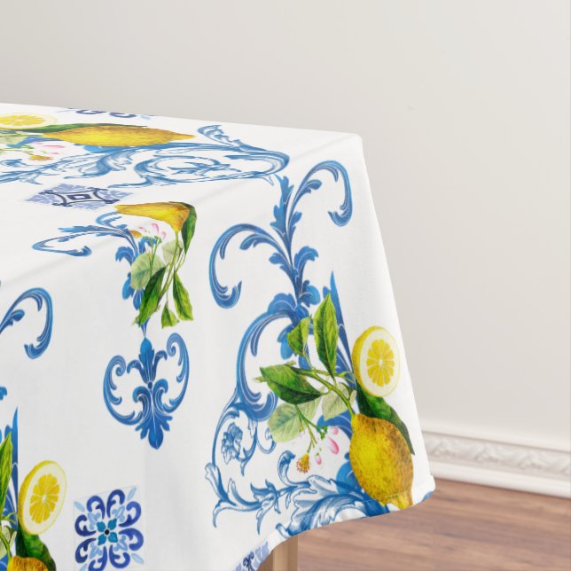 Mediterranean tiles, majolica,Sicilian style     Tablecloth (In Situ)