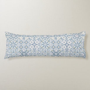 Mediterranean Tiles, Moroccan, Majolica, Azulejo Body Cushion