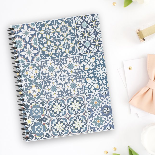 Mediterranean Tiles, Moroccan, Majolica, Azulejo Notebook (Creator Uploaded)