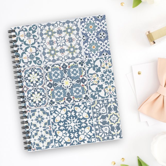 Mediterranean Tiles, Moroccan, Majolica, Azulejo Notebook (Creator Uploaded)