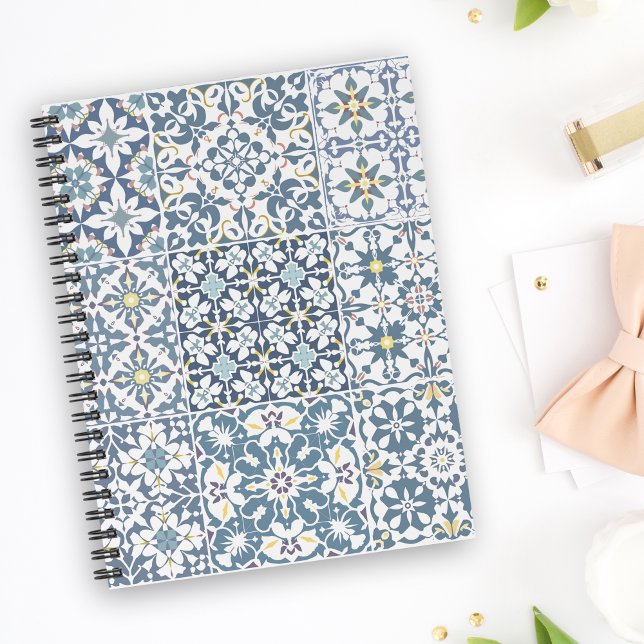 Mediterranean Tiles, Moroccan, Majolica, Azulejo Notebook (Creator Uploaded)