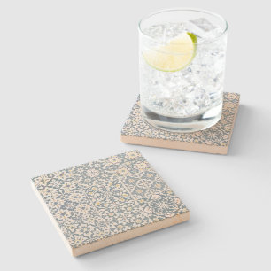 Mediterranean Tiles, Moroccan, Majolica, Azulejo Stone Coaster