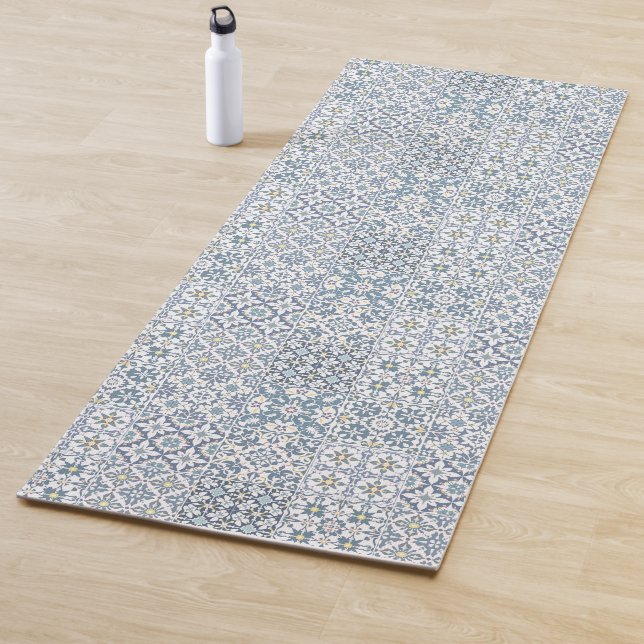 Mediterranean Tiles, Moroccan, Majolica, Azulejo Yoga Mat (In Situ)