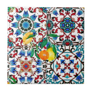 Mediterranean tiles,mosaic,lemon,summer art tile