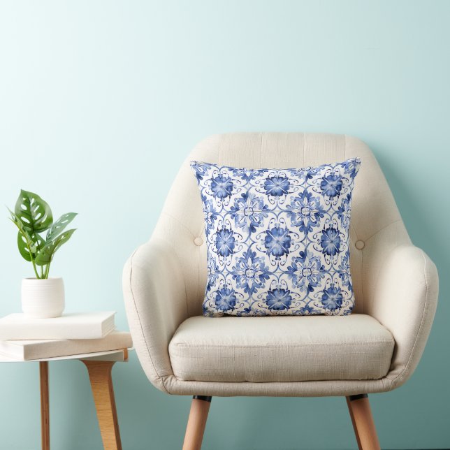 Mediterranean Tiles Pattern Cushion (Chair)