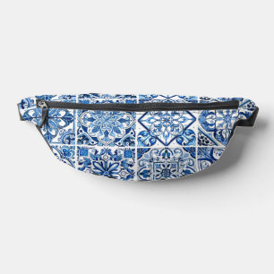 Mediterranean Tiles, Portugese, Azulejo, Majolica Bum Bags