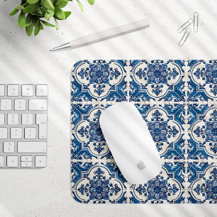 Mediterranean Tiles, Portugese, Azulejo, Majolica Mouse Pad