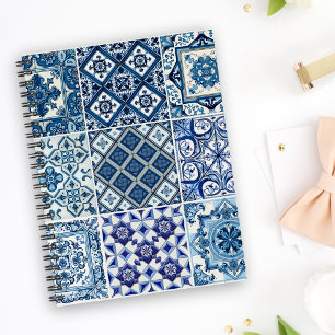 Mediterranean Tiles, Portugese, Azulejo, Majolica Notebook