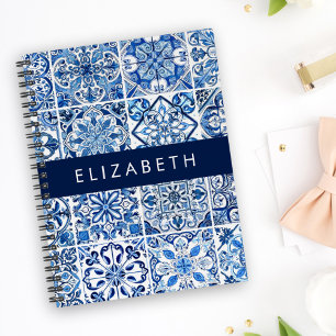 Mediterranean Tiles, Portugese, Azulejo, Your Name Planner