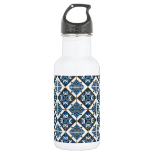 Mediterranean Tiles, Portuguese, Azulejo, Majolica 532 Ml Water Bottle