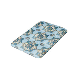 Mediterranean Tiles, Portuguese, Azulejo, Majolica Bath Mat