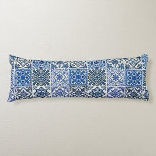Mediterranean Tiles, Portuguese, Azulejo, Majolica Body Cushion