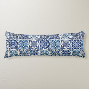 Mediterranean Tiles, Portuguese, Azulejo, Majolica Body Cushion