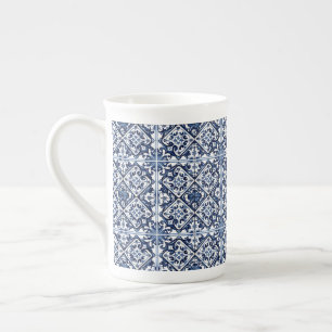 Mediterranean Tiles, Portuguese, Azulejo, Majolica Bone China Mug