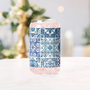 Mediterranean Tiles, Portuguese, Azulejo, Majolica Can Glass
