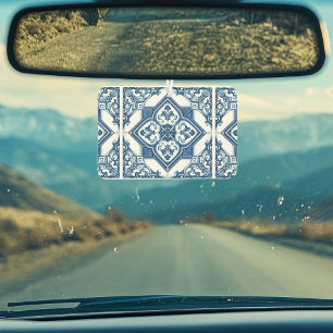 Mediterranean Tiles, Portuguese, Azulejo, Majolica Car Air Freshener