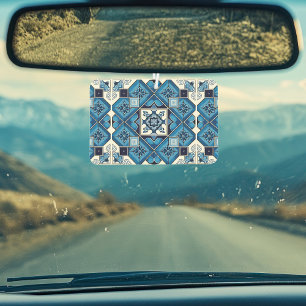 Mediterranean Tiles, Portuguese, Azulejo, Majolica Car Air Freshener
