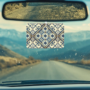 Mediterranean Tiles, Portuguese, Azulejo, Majolica Car Air Freshener
