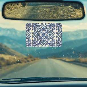 Mediterranean Tiles, Portuguese, Azulejo, Majolica Car Air Freshener