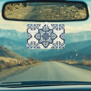 Mediterranean Tiles, Portuguese, Azulejo, Majolica Car Air Freshener